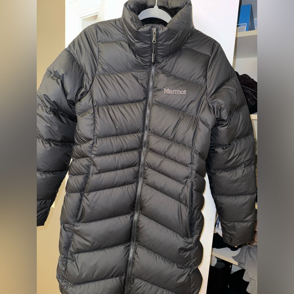 Marmot black puffer coat